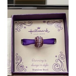 Hallmark Stainless Steel Purple Ombre Crystal Charm for Necklace Bracelet New